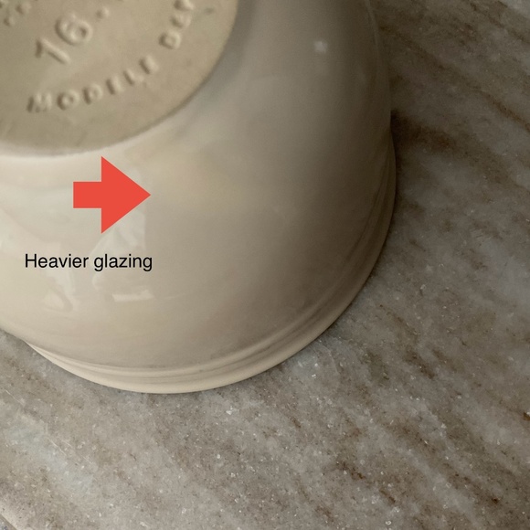 Emile Henry Le Poitier Créme Ivoire Serving Set Three (3) Pieces Pitchers & Bowl - Picture 14 of 16